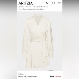 Aritzia Hyde satin Mini Dress